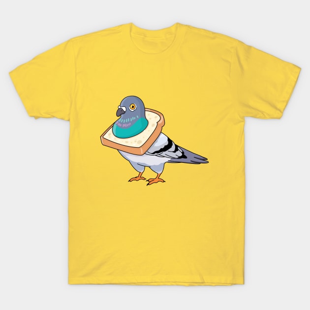 NYC Bread Pigeon T-Shirt by SuperrSunday